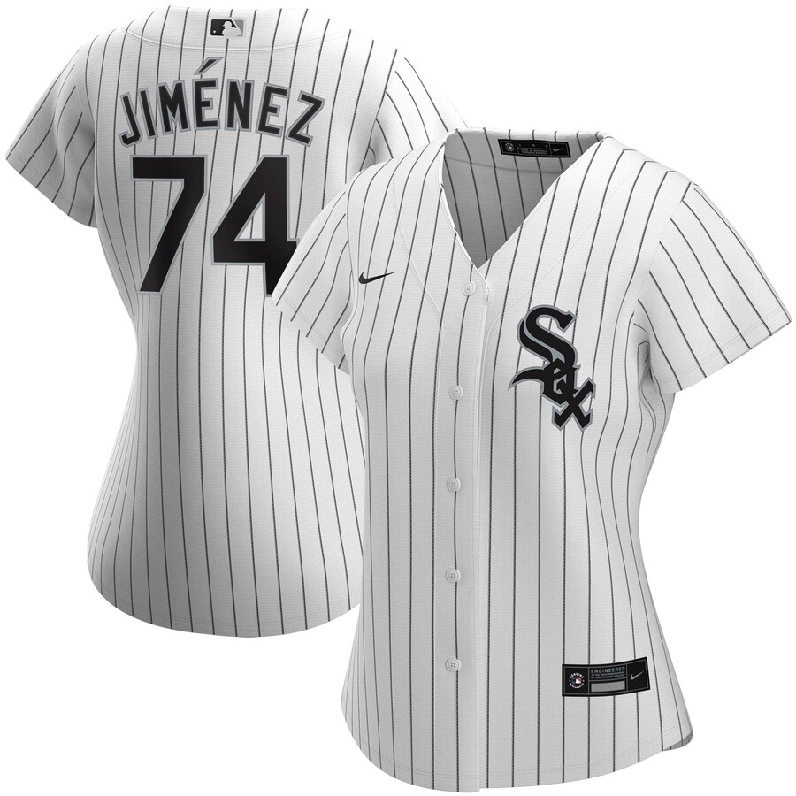 Chicago White Sox #74 Eloy Jimenez Nike Women Home 2020 MLB Player Jersey White->women mlb jersey->Women Jersey